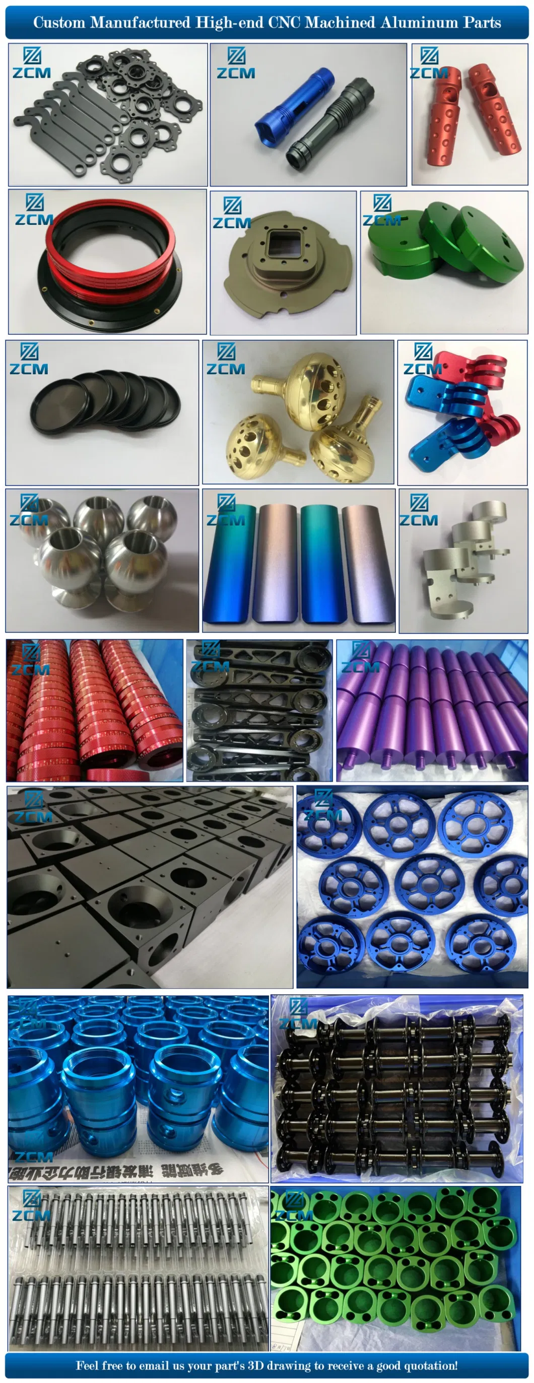 Shenzhen Custom Vehicle Car Engine Parts Manufacturing CNC Machined Round Center Hub Green Blue Anodized Aluminum Parts