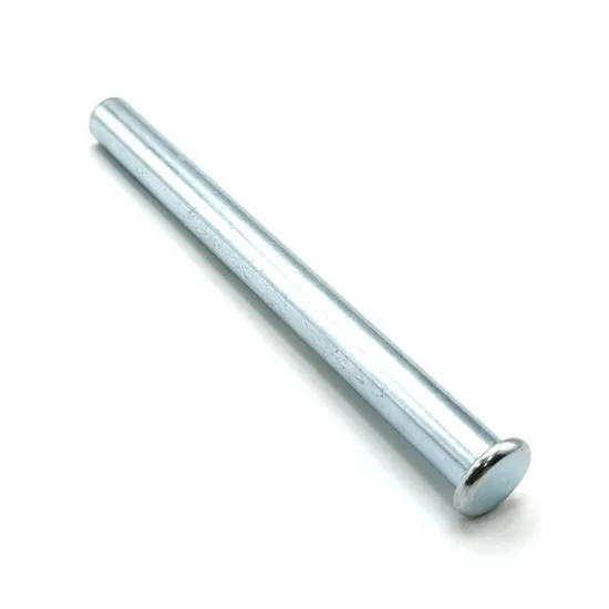 Custom CNC Turning Part Zinc Plated Round Flat Button Head Solid Rivet 