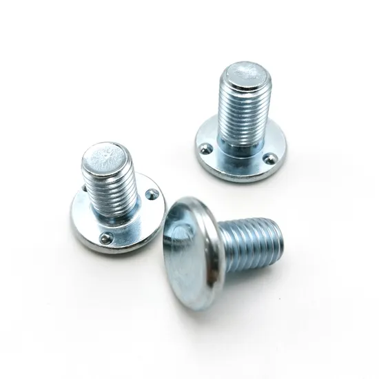 OEM Fasteners Supplier Aluminum CNC Turning Part Zinc Plating Round Flat Head Bolt 